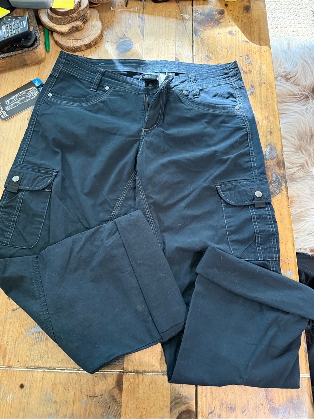 NWT KÜHL Splash Roll-Up Hiking Pants Black 12 Reg